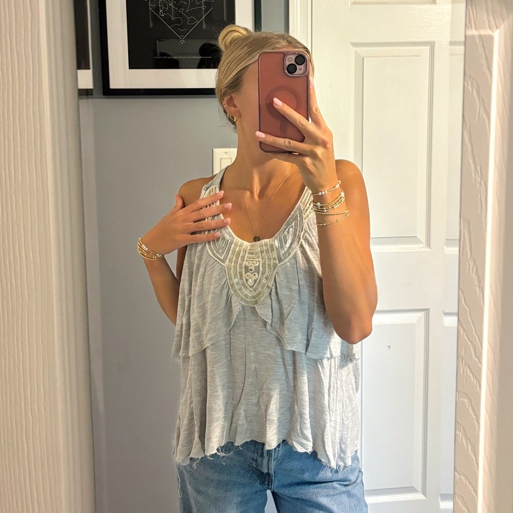 Y2K Sequin Sparkle Layered Tank